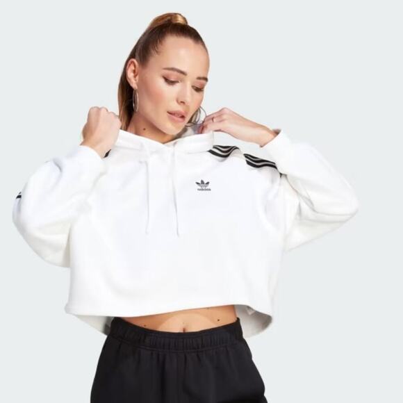 Adidas‎ ADICOLOR CLASSICS CROPPED HOODIE Sweatshirt XS - Picture 1 of 8